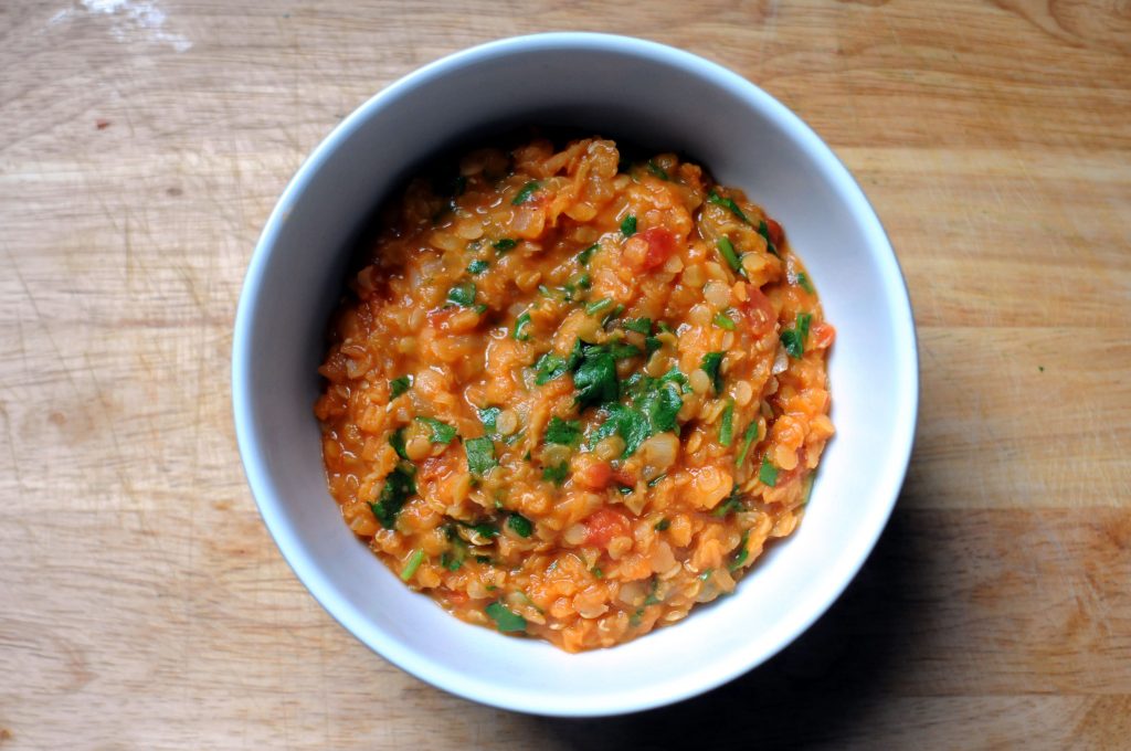 bowl of red lentil daal