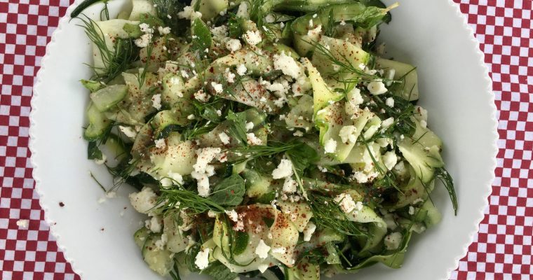 Shaved Zucchini Salad with Feta